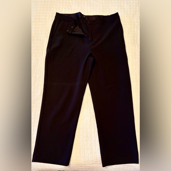 Express Editor Black Straight Leg Flat Front Dress Pants - Picture 1 of 2